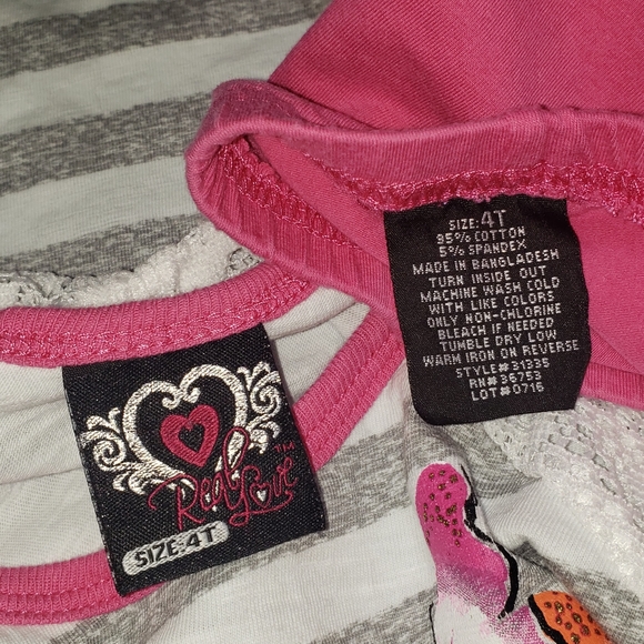 (016) Girls: 4T Real Love 2pc Outfit- F8 - Picture 6 of 7